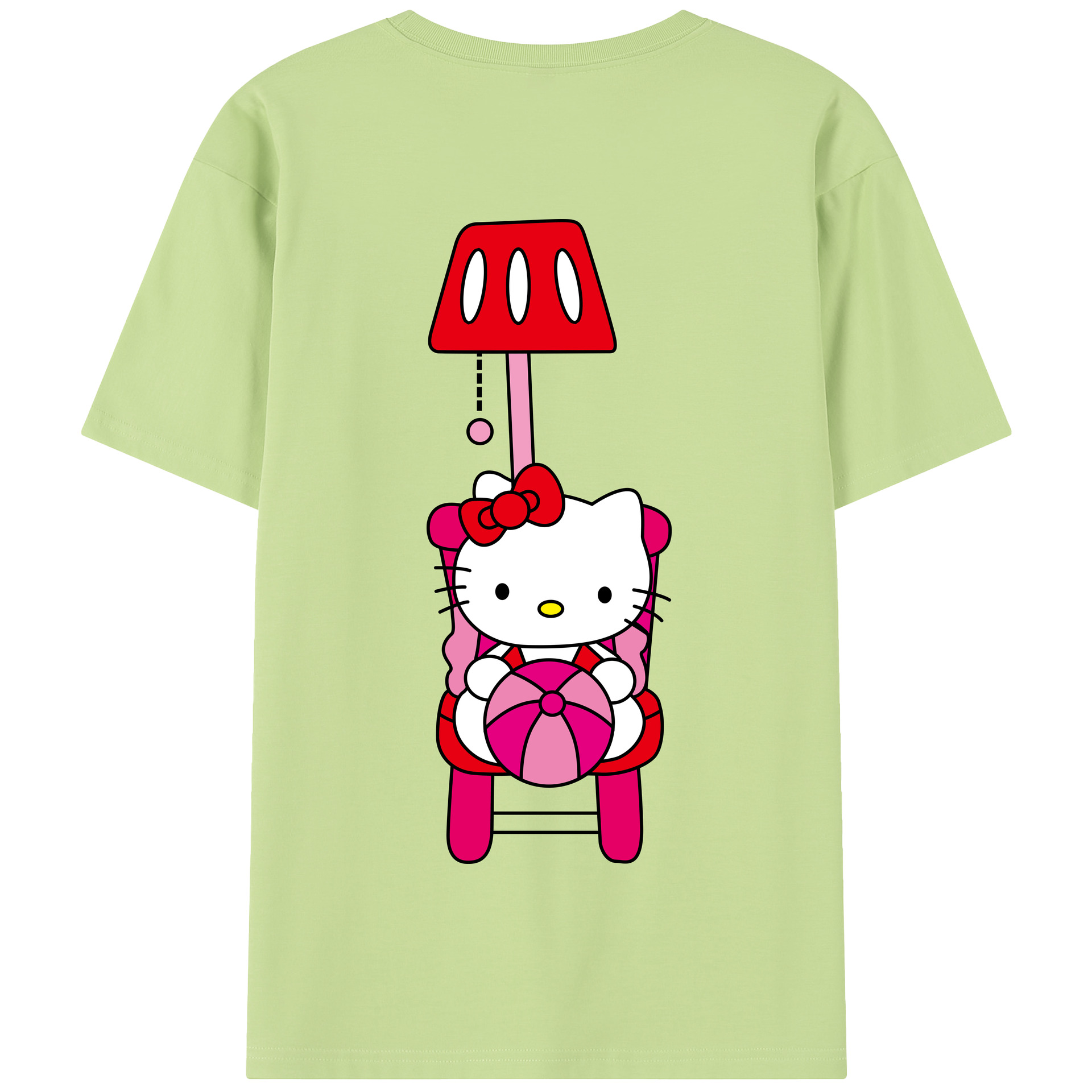 （画像用） Hello Kitty ハローキティ 綿100％半袖Tシャツ（背面プリント）
